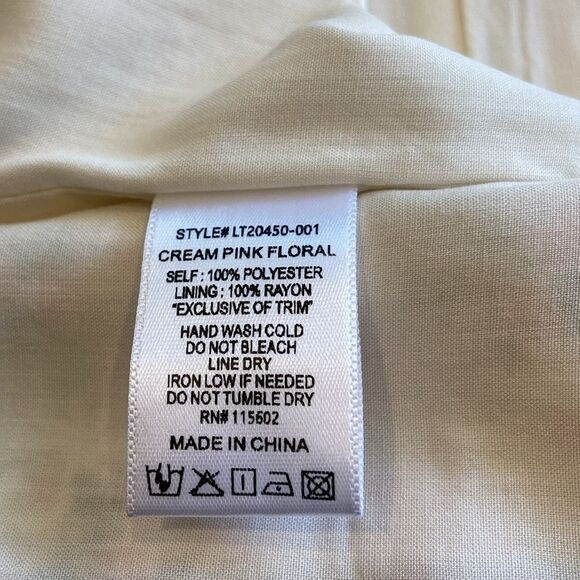 All in Favor NWT Cream Pink Floral Corset  Crop Camisole XL - Picture 11 of 11